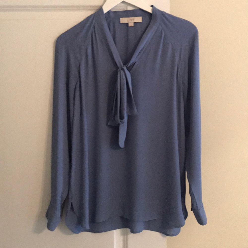 Blue loft blouse